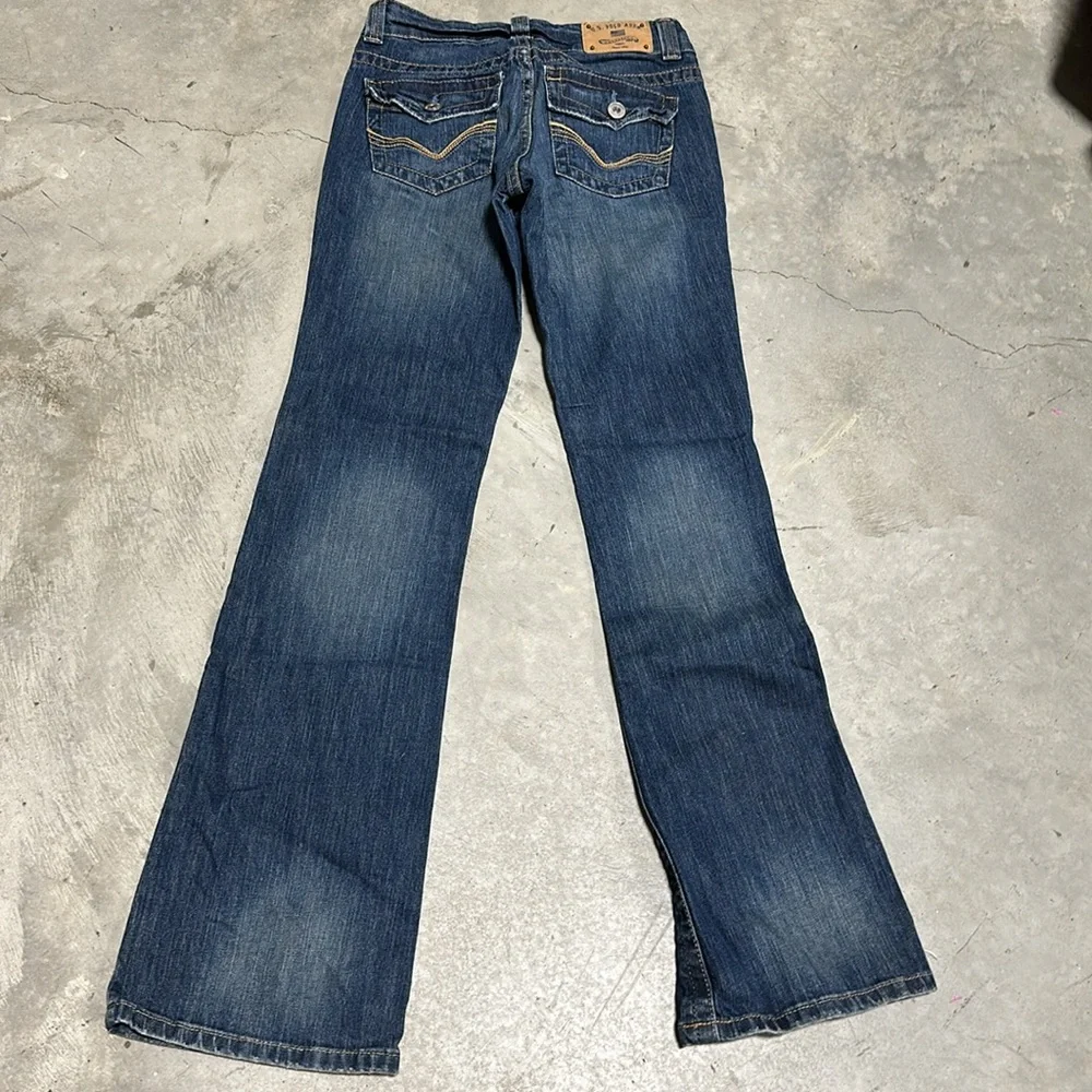 us polo assn jeans‎ size 3/4 university low rise boot cut dark denim / Box 2-60